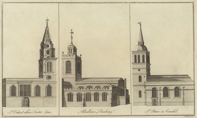 Churches of St Vedast, Foster Lane, Allhallows, Barking and St Peter in Cornhill, London by English School