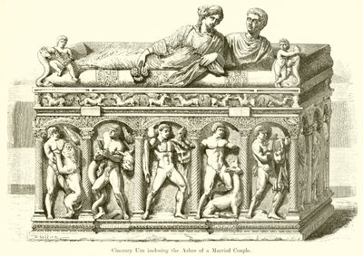 Cinerary Urn enclosing the Ashes of a Married Couple by English School