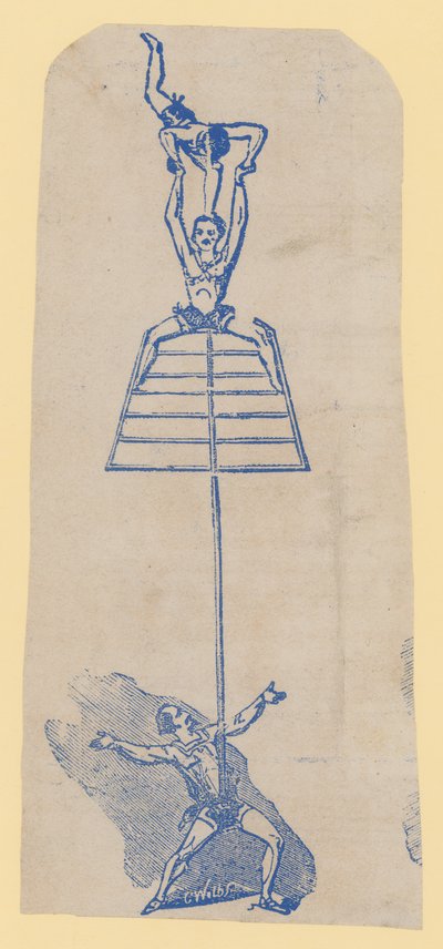 Circus acrobats by English School