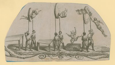 Circus acrobats by English School