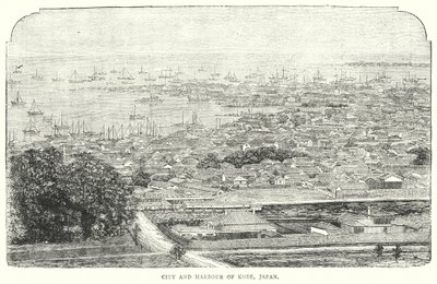 City and Harbour of Kobe, Japan by English School