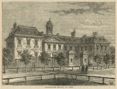 Clarendon House in 1666 by English School