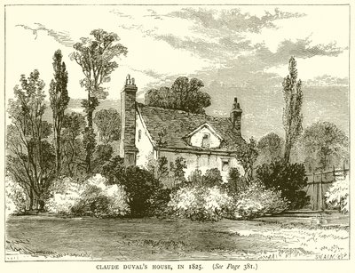 Claude Duvals House, in 1825 by English School