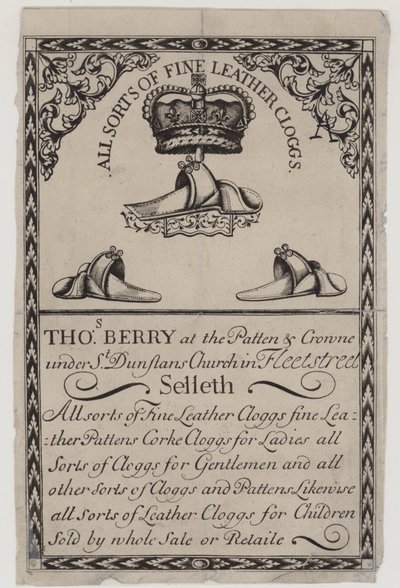 Clog Makers, Thomas Berry by English School