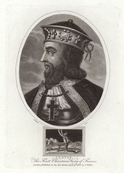 Clovis, The First Christian King of France by English School