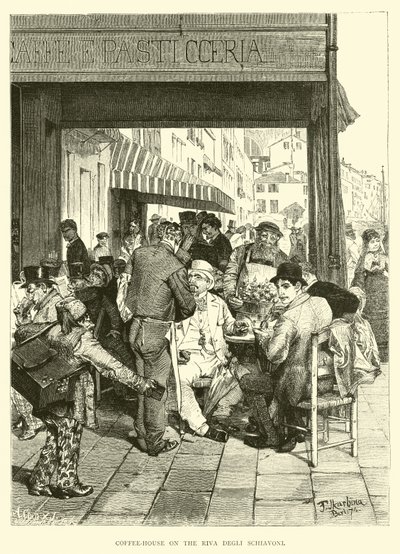 Coffee-house on the Riva Degli Schiavoni by English School
