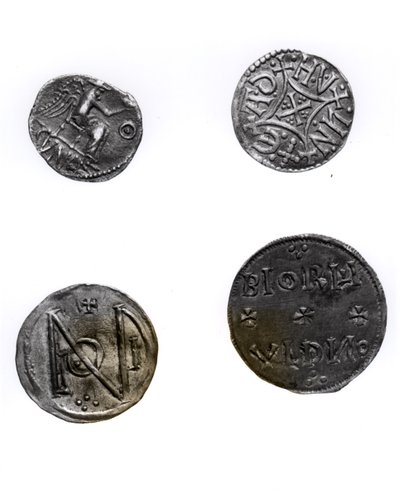 Coins of Cunobelinus or Cymbeline, Offa, King of Mercia, and Alfred and Edward the Elder by English School