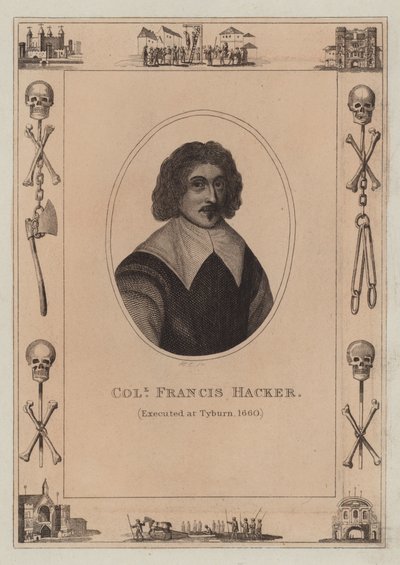 Colonel Francis Hacker, executed at Tyburn, 1660 by English School