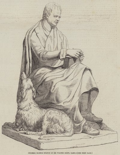 Colossal Marble Statue of Sir Walter Scott, Baronet by English School