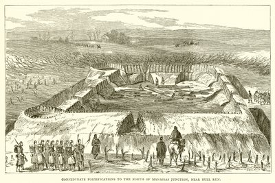 Confederate Fortifications to the North of Manassas Junction, near Bull Run by English School