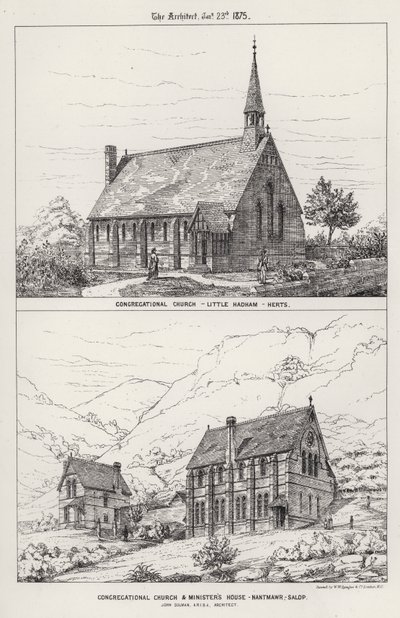 Congregational Church, Little Hadham, Herts; Congregational Church and Minister