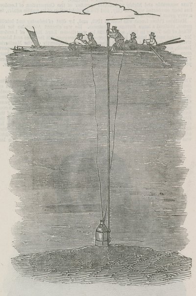 Conservators Ascertaining the Depth of the River by English School
