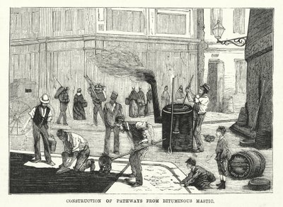 Construction of Pathways from Bituminous Mastic by English School