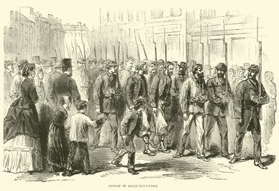 Convoy of Deserters, Paris, October 1870 by English School