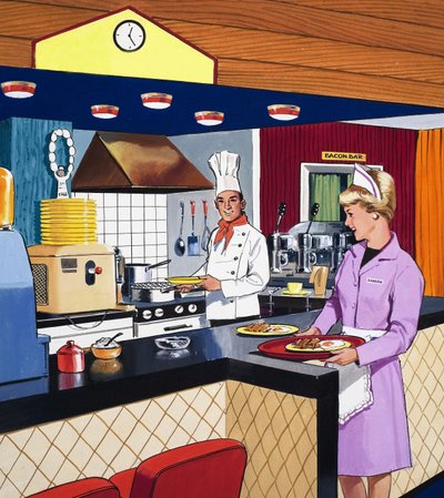 Cook and Waitress by English School