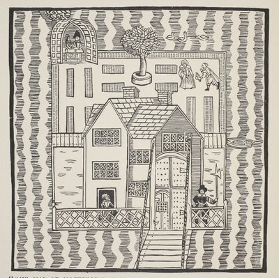 Copy of The Map of Mockbeggar Hall, with his situation in the spacious country called anywhere, c.1633, from the Ballad of Roxborough by English School