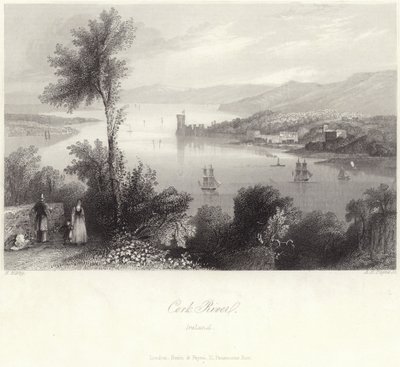 Cork River in Ireland by English School