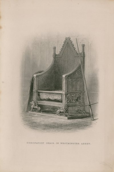 Coronation Chair in Westminster Abbey by English School
