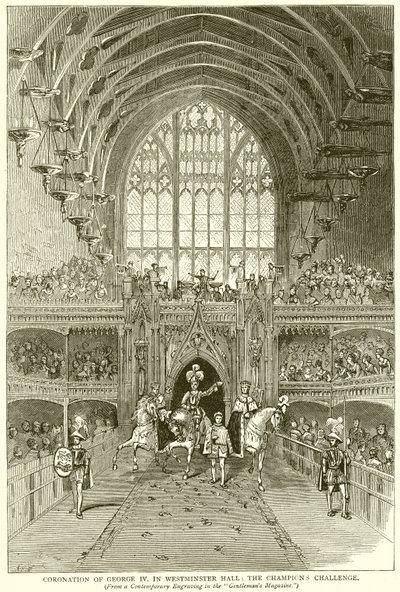 Coronation of George IV in Westminster Hall: The Champion