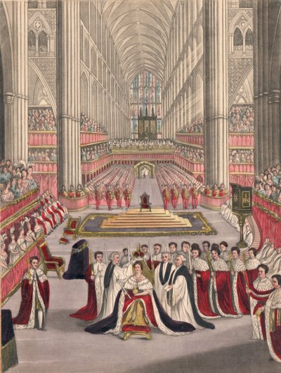 Coronation of Queen Victoria by English School