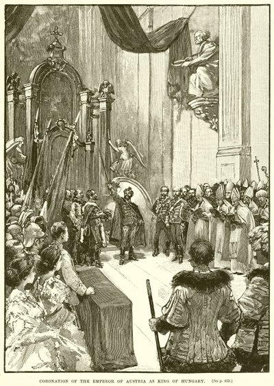 Coronation of the Emperor of Austria as King of Hungary by English School