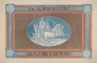 Coronation Procession Pass Ticket by English School