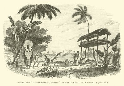Corpse and Corpse-Praying Priest at the Funeral of a Chief, after Cook by English School