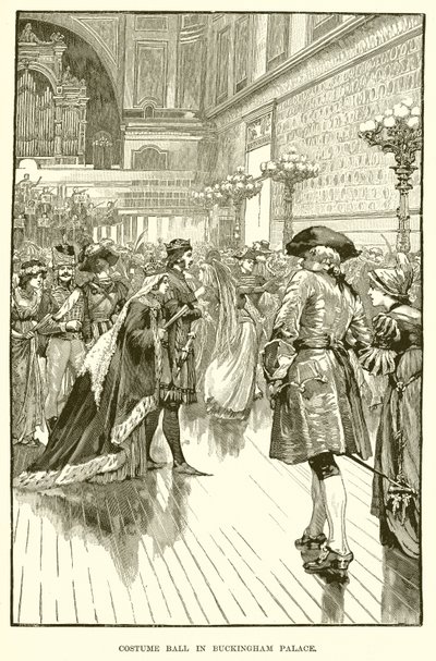 Costume Ball in Buckingham Palace by English School