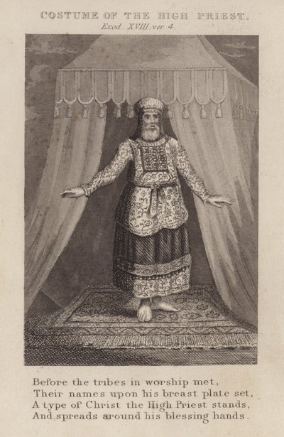 Costume of the High Priest, Exodus XVIII, ver 4 by English School