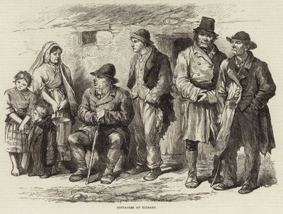 Cottagers at Kildare by English School