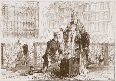 Count Egmont on the Scaffold Before His Execution, Illustration from 