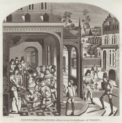 Count Lewis of Flanders Offers Terms to the People of Ghent by English School