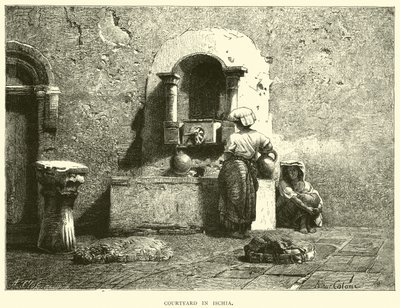 Courtyard in Ischia by English School