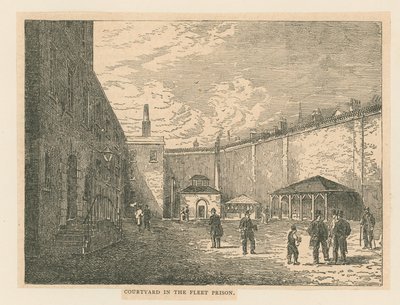 Courtyard in the Fleet Prison by English School