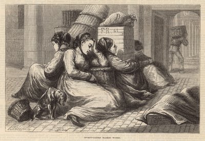 Covent Garden Market women by English School