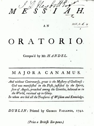 Cover of Sheet Music for Handel
