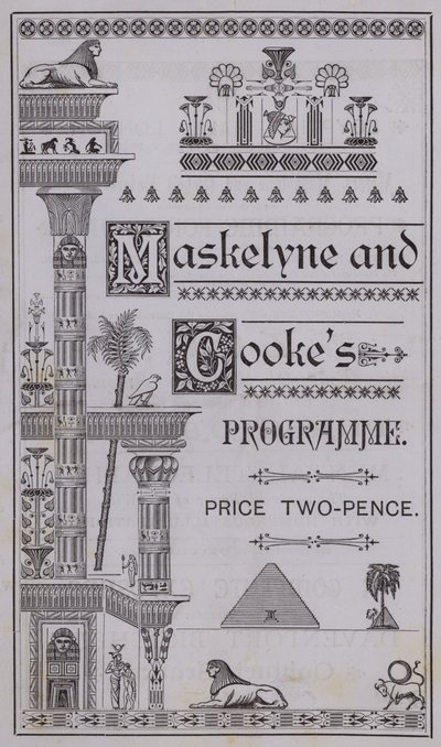 Cover of the Programme for The Egyptian Hall by English School