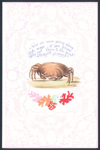 Crab greetings card by English School