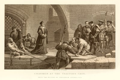 Cranmer at the Traitors Gate by English School