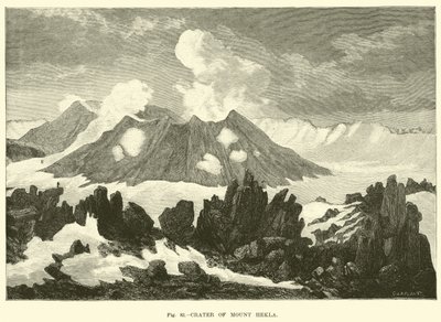 Crater of Mount Hekla by English School