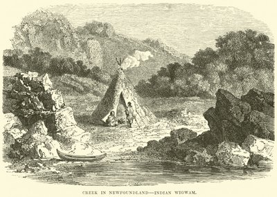 Creek in Newfoundland, Indian Wigwam by English School