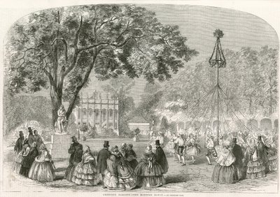 Cremorne Gardens, London, the Maypole Dance by English School