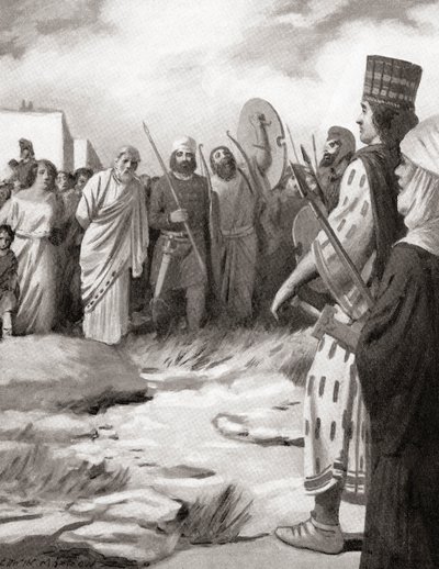 Croesus of Lydia led before Cyrus the Great on the capture of Sardis, c.546 BC, from Hutchinson
