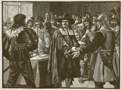 Cromwell dissolving the Long Parliament, illustration from Cassell