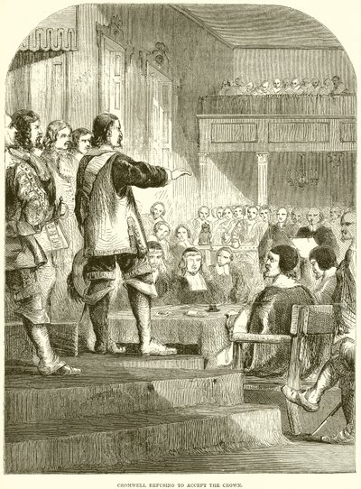 Cromwell Refusing to Accept the Crown by English School