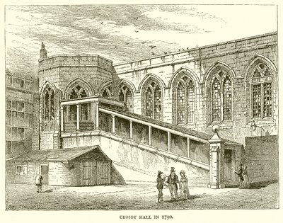 Crosby Hall in 1790 by English School