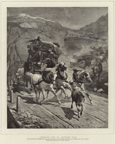 Crossing the St. Gothard Pass by English School