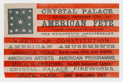 Crystal Palace, American Fete, 17 September 1887 by English School