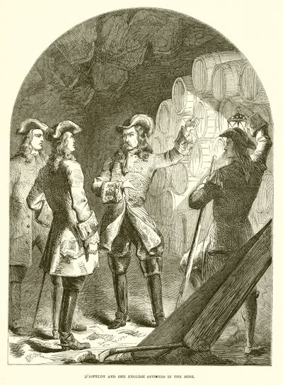 Dasfeldt and the English Officers in the Mine by English School