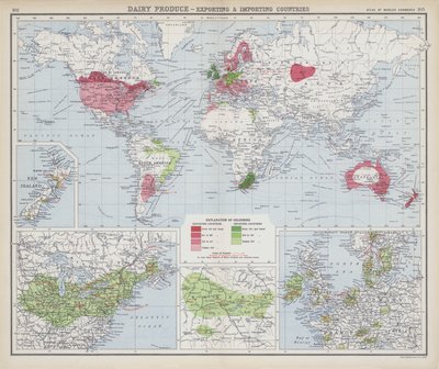 Dairy Produce, Exporting and Importing Countries by English School